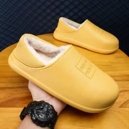 Men's Home Clogs 2021 New Winter Comfortable Slippers Plush Lining Shoes Soft Woman House Warm Clogs High Quality waterproof