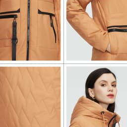 GASMAN 2022 New Spring Autumn Jacket Trench coat women long parka Thin Cotton Fashion Warm high quality women's jackets 81872