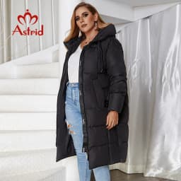 Astrid 2022 Winter new arrival down jacket women loose clothing outerwear quality with hood Plus Size fashion style coat AR-7038