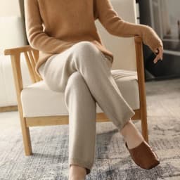 2022 Autumn/Winter New Women's High-Waisted Feet Pants 100% Pure Wool Casual Knitted Carrot Pants Trousers Tight Pants