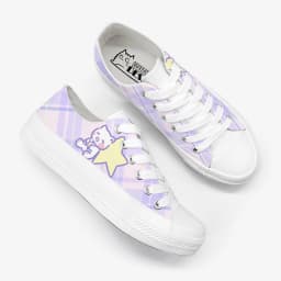 Amy and Michael Original Designers Sneakers Lovely Cute Girls Students Anime Hand Painted Canvas Shoes Casual Flat Trainers