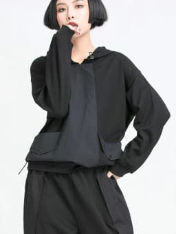 Amax luluE European Style Ladies Summer Black Sweatshirts Womens Leisure Punk Fashion Hoodies Hooded Vintage Oversized Clothes