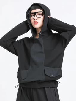 Amax luluE European Style Ladies Summer Black Sweatshirts Womens Leisure Punk Fashion Hoodies Hooded Vintage Oversized Clothes