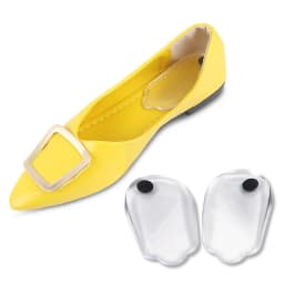 1 Pair Silicone Gel Heel Cushion Pads, Soft Foot Support Inserts, Shock Absorbing Comfort Heel Insoles for Daily Foot Care