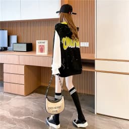Women's Hooded Sweatshirt Vest Coat Can Be Worn on Both Sides Sleeveless Tops Korean Fashion Streetwear Loose Cotton Cardigan
