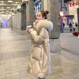 Autumn Winter Jacket Women Parka Warm Thick Long Down Cotton Coat Female Loose Oversize Hooded Women Winter Coat