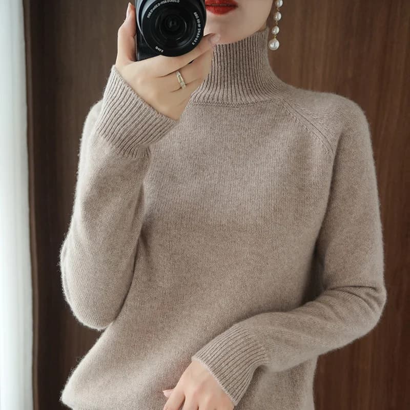 DY Turtleneck Cashmere sweater women winter cashmere jumpers knit female long sleeve thick loose pullover