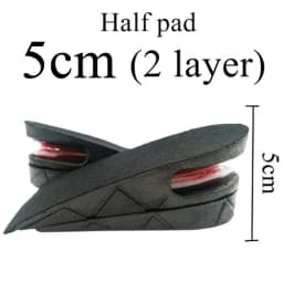EiD 3-9cm Invisible Height Increase Insole Cushion Height Lift Adjustable Cut Shoe Heel Insert Taller Support Absorbant Foot Pad