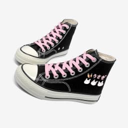Amy and Michael Lovely Young Students Canvas Shoes Cartoon Anime Girls Vulcanized Shoes Women Casual Lace Up Sneakers