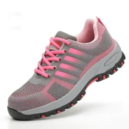 women's fashion breathable safety shoes worker steel toe caps shoe summer security work boots zapatos seguridad indestructible
