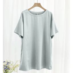 Oversize Satin Women Long T-Shirts Fashion Casual Loose Short Sleeve Streetwear Tops Women's Clothing M30665