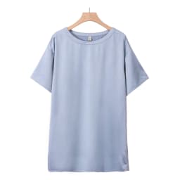 Oversize Satin Women Long T-Shirts Fashion Casual Loose Short Sleeve Streetwear Tops Women's Clothing M30665