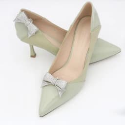 Pearl shoe buckle accessories high heel shoe buckle square drill buckle removable wedding shoes decorative buckle shoe flower