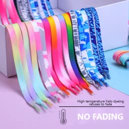 Flat Shoelaces Rainbow Color Shoe Laces Casual Canvas Shoes Colorful Shoelace Print Gradient Suitable for All Unisex New 1Pair