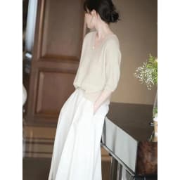 Knitted cashmere short sleeve women loose sleeves T-shirt jacket spring and autumn V-neck head slimming wool half sleeve
