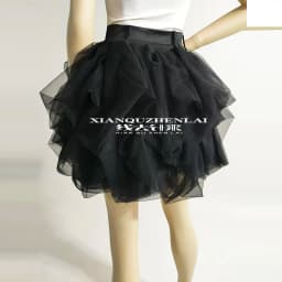 Womens Clothing 2022 Fashion Gothic Modis Tulle Skirt Design Sense Niche High Waist bud Tutu Irregular Skirt Shorts Feminino