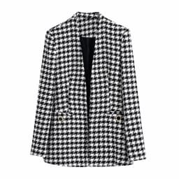 Klacwaya 2021 Women Two-Piece Set Vintage V Neck No Buckle Plaid Textured Blazer Jacket Female High Waist Shorts Elegant Suit