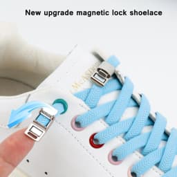New Magnetic Lock No Tie Shoe Laces Elastic ShoelacesFor Sneake Without Ties Shoelace on Magnets Kids Adult Boots Sneakers Laces