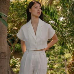 100% Linen Women's Shirt Vintage Notched Collar Short Sleeve Button Up Shirts Elegant Fashion Woman Blouses 2026 Blusas Feminina