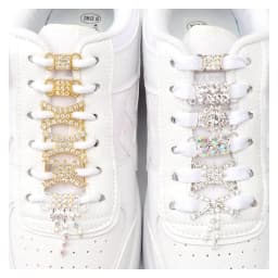 New Diamond Shoelaces Metal Buckle Luxury Rhinestone Shoes Accessories Metal Laces Lock Sneaker Kits Shoe Decorations 2pcs/Pair