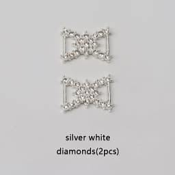 New Diamond Shoelaces Metal Buckle Luxury Rhinestone Shoes Accessories Metal Laces Lock Sneaker Kits Shoe Decorations 2pcs/Pair