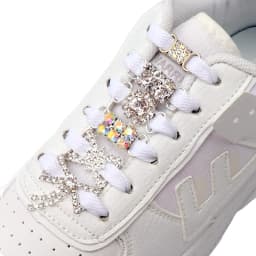 New Diamond Shoelaces Metal Buckle Luxury Rhinestone Shoes Accessories Metal Laces Lock Sneaker Kits Shoe Decorations 2pcs/Pair