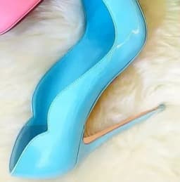 Surkova Gold Hologram Iridescent Mirror Leather Shallow Pumps 12cm Thin High Heel Pointed Toe Slip-on Dress Shoes Red Pink Blue