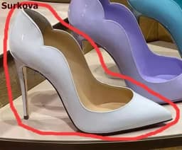 Surkova Gold Hologram Iridescent Mirror Leather Shallow Pumps 12cm Thin High Heel Pointed Toe Slip-on Dress Shoes Red Pink Blue
