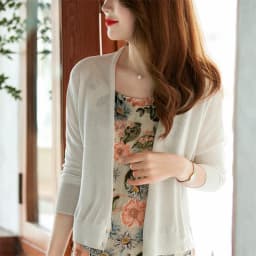versatile cashmere knit cardigan women spring and Autumn style seven minutes sleeve thin wool sunscreen coat loose top