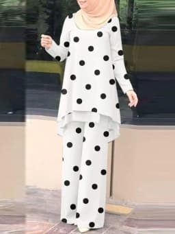 ZANZEA Women Two Piece Sets Outifits Fashion Tracksuit Muslim Long Sleeve Blouse Pant Sets Casual Solid Matching Sets 2PCS