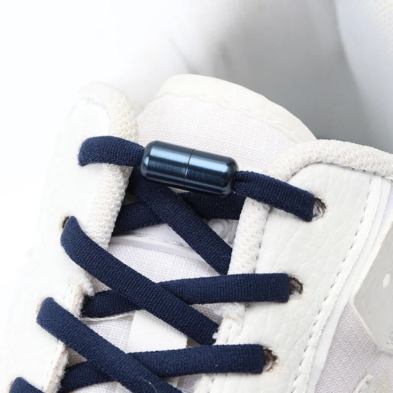 Elastic No Tie Shoelaces Semicircle Shoe Laces For Kids and Adult Sneakers Shoelace Quick Lazy Metal Lock Laces Shoe Strings