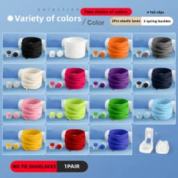 New Elastic Laces Sneakers Flat Rubber Band Shoelace Kids Adult Quick Lace Lazy No Tie Shoelaces Sport Running Shoestrings 1Pair