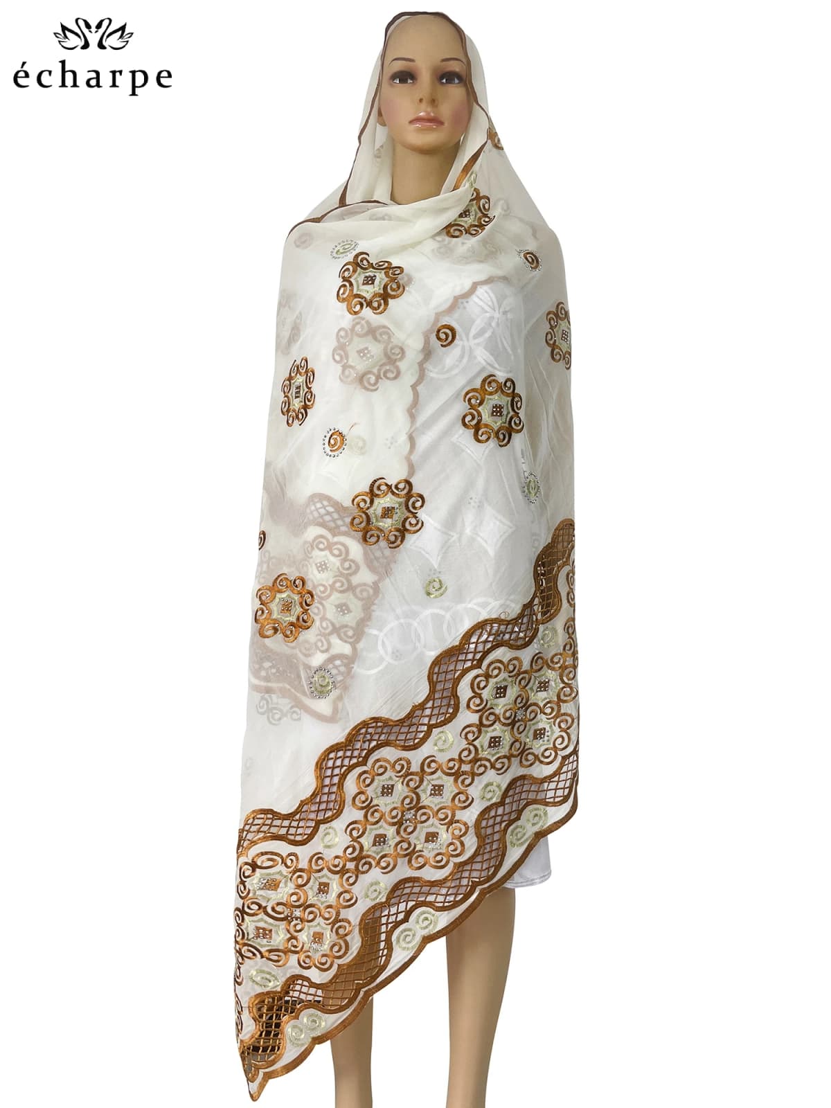 New Style African Muslim Headite Cotton Embroidered Scarf Dubai Headscarf Shawl Islamic Ramadan Hijab Prayer Scraf
