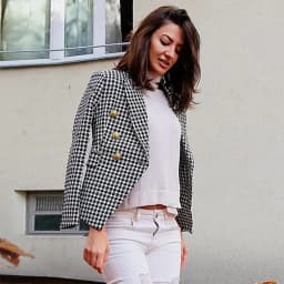 High-end Classic Women's Blazer Double Row Metal Buttons Women's Sports Top Coat Short Formal Work Clothes Women Office Clothing
