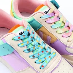 Flat Shoelaces for Sneakers Tennis Shoe Laces Rainbow High Shoelace Printing Pattern Women Man Child Shoe Lace Shoe Accessories