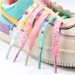 Flat Shoelaces for Sneakers Tennis Shoe Laces Rainbow High Shoelace Printing Pattern Women Man Child Shoe Lace Shoe Accessories