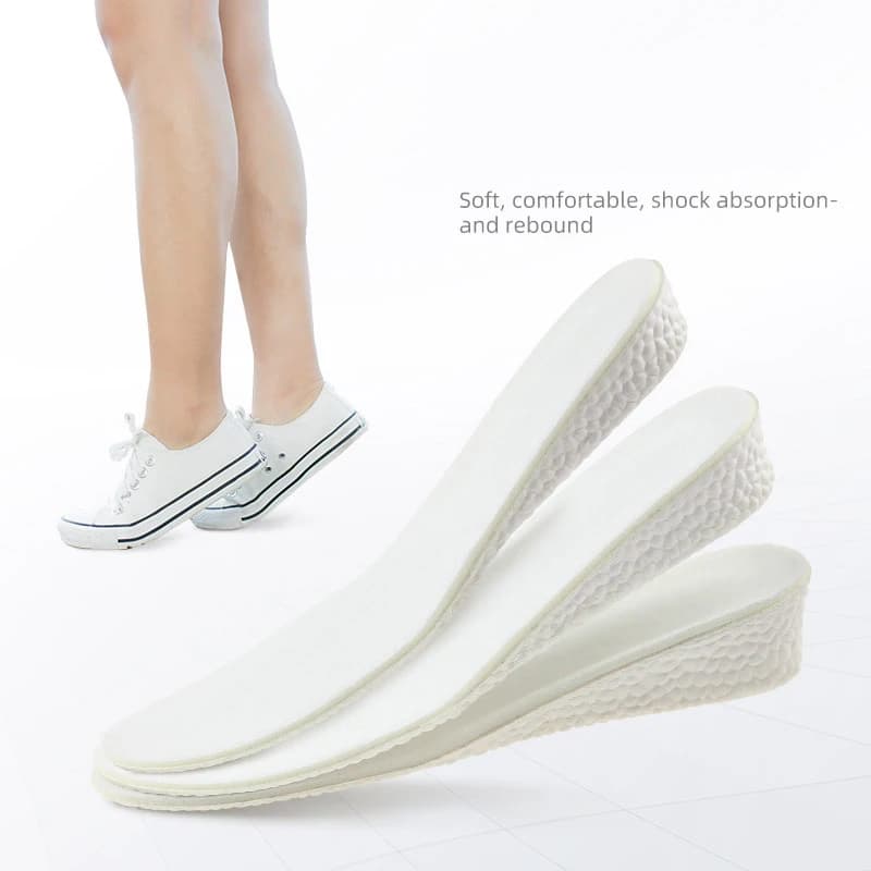 Insoles for Shoes Breathable Heighten Heel Insert Pad Cushion Unisex Height Increase Insole Boost Man Women's Shoes Sneakers New