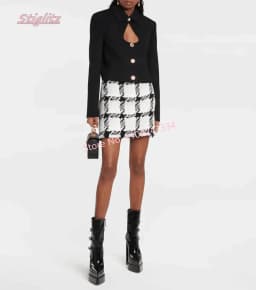 2024 Black Platform Ankle Boots Women's Winter Solid New Arrival Luxury Brand Pointed Toe Side Zipper footwear Shoes