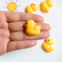 9 pcs Cartoon Little Yellow Duck Icon Resin Hole Shoe Charms Decoration Shoe Buckle Flower Accessories