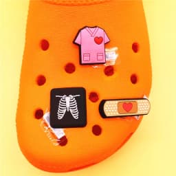 Original 1pcs Band-aid PVC Shoe Charms Decorations Pins Chest X-ray Designer Shoes Buckle Accessories Clog Badges Accessory