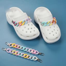 Single piece chain shoes charms plastic pearl Macaron Accessories for clogs shoe Decorations man kids gifts