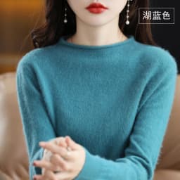 Autumn and Winter 2022 New Women's Sweater 100% Mink Cashmere Women's O-Neck Pullover Casual Knitting Korean Loose Fashion Top