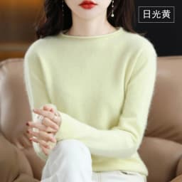 Autumn and Winter 2022 New Women's Sweater 100% Mink Cashmere Women's O-Neck Pullover Casual Knitting Korean Loose Fashion Top