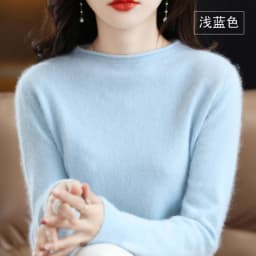 Autumn and Winter 2022 New Women's Sweater 100% Mink Cashmere Women's O-Neck Pullover Casual Knitting Korean Loose Fashion Top
