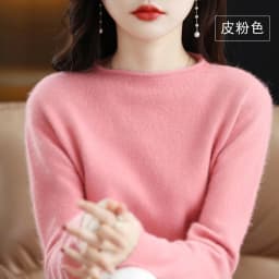 Autumn and Winter 2022 New Women's Sweater 100% Mink Cashmere Women's O-Neck Pullover Casual Knitting Korean Loose Fashion Top