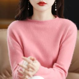Autumn and Winter 2022 New Women's Sweater 100% Mink Cashmere Women's O-Neck Pullover Casual Knitting Korean Loose Fashion Top