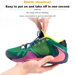Round Elastic Shoelaces for Sneakers Metal Head Shoe Laces Outdoor Leisure Shoelace for Women Man Shoestrings Accessories 1 Pair