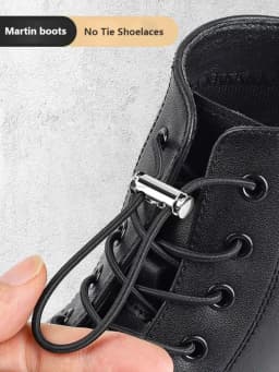 NEW Elastic buckle Shoe laces Metal Lock Button Shoelace No Tie ShoeLaces Kids Adult Quick Lazy Sneakers Boots Laces Shoestrings