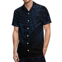 Custom Logo Pacific Island Art Sustainable Ruffle Sleeve Dress Hawaii Tribal Polynesian Hibiscus Sublimation Print Short Dresses