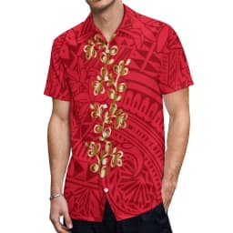 Custom Logo Pacific Island Art Sustainable Ruffle Sleeve Dress Hawaii Tribal Polynesian Hibiscus Sublimation Print Short Dresses